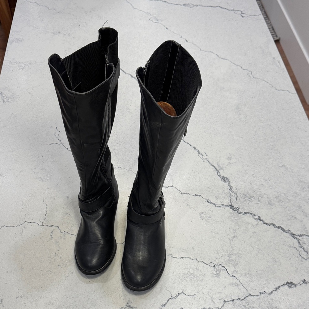 Torrid Sleek Black Over the Knee Boots